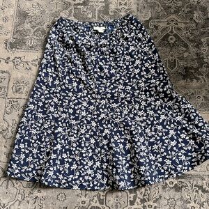 Knee Length Flowered Skirt